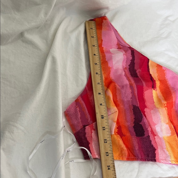 Lulus Luminous Vibes Hot Pink Abstract One-Shoulder Cutout Midi Dress XL New - Picture 13 of 16